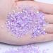 Mixed 1000pcs 2-6mm Light Purple AB Resin Nail Rhinestones 3D Non Hotfix Glitter Round Flatback Nail Stones Strass Gems Diamonds DIY Nail Art Decoration (10 Light Purple AB)