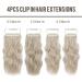 Pearl Blonde Long Wavy Clip in Hair Extensions - 4pcs Synthetic Full Head Hair Pieces for Women - Buy Online on GoSupps.com