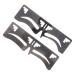 KALLORY 2pcs Stickers Glass Ashtray Eyebrow Drawing Tool Eyebrow Guide Stencil Sticky Ruler European Style