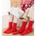 Chinese New Year Zodiac Embroidered Cotton Socks | 4 Pairs | Men's Women's Red Spring Festival Socks - Buy Online on GoSupps.com