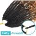 Ainimiu 18 Inch Goddess Box Braids Crochet Hair Bohomian Crochet Box Braids Curly Ends 8 Pack Crochet Braids Synthetic Braiding Hair Extension Black 18 Inch(Pack of 8) 1B/30/27 - Buy Online on GoSupps.com