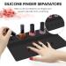 Nail Polish Holder Silicone 2 in 1 Organizer Case Set with Hand Rest Mat - Black - Buy Online on GoSupps.com