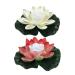 Yeehliny floating lotus lights LED waterproof solar water lily floating solar lights Lotus flower night lamp Lotus blossom Lotus leaf pond light for Pool pond garden decoration (18cm-2pc-03#)