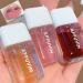 Sitovely 3 Colors Jelly Hydrating Lip Oil Set  Fruit Extract Moisturizing Clear Lip Glow Oil Transparent Plumping Lip Gloss  Shimmer Lip Balm for Lip Care  Nourishing Non-sticky Lip Tint (A)