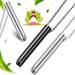 WIDREAM 2 pieces of breathing necklace breathing necklace stress relief mindful Breathing necklace meditation necklace fear relief necklace heal chain breathing exercise device for relaxation calming