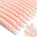 480 Pcs 12 Different Size Natural French Short False Nails Acrylic Full Cover Nails with Simple Case Pink