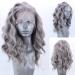 RONGDUOYI Silver Short Bob Lace Front Wig - 16 Inch | Glueless Body Wave Synthetic Hair for Women | Heat Resistant Fiber | Free Part | Daily Use & Cosplay - Buy Online on GoSupps.com
