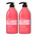 2 x 33.8 Fl Oz Keratin Shampoo & Conditioner Set, Smoothing, Nourishing & Moisturizing Formula for Damaged and Dry Hair, Extra Strength Hydrate & Repair for Color Treated Hair, Anti Frizz, Free of Sulfate, Parabens and Glu…