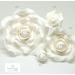 Sugar roses white *4 sizes* wired flower cake decoration topper (buds white x 5) - Buy Online on GoSupps.com
