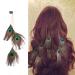 3PCS Handmade Peacock Feather Hippie Hair Extension Headdress Headband Bohemia Feather Hair Clips Comb Hairpin Headdress for Women