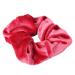 JUSTFOX XXL Velour Velvet Hair Tie Ponytail Holder Hairband Scrunchie Old Pink