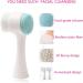 2-in-1 Manual Facial Cleansing Brush - Soft Bristles, Double-Sided Silicone Wash, Exfoliating Brush for Deep Cleansing, Blackhead Removal & Massaging - Blue - Buy Online on GoSupps.com