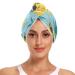 Pineapple with Sunglasses Hair Towel 2 Pack Super Absorbent Hair Drying Towel Quick Dry Hair Turbans Head Towel with Button Twisty Wrap for Women Girls