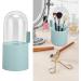 Verdant Touch Cosmetic Storage Box Makeup Brush Holder with Beads Transparent Waterproof Dustproof Side Opening Cosmetic Storage for Bathroom Blue - Buy Online on GoSupps.com