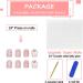 Butterfly Square False Nails Short 24Pcs Glitter French Press on Nails with Elegant Pearl Designs Nude Glossy Acrylic Fake Nails Stick on Nails for Women and Girls Nail Art Manicure Decoration Butterfly Designs - Buy Online on GoSupps.com