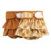 Hisprout Skirt Diaper for Female Dogs Reusable Washable Durable Puppy Diapers(M Brown Flower) M Brown Flower