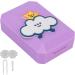 Verdant Touch Cartoon Contact Lens Case Kit - Purple Multi-Colored Holder & Tweezers Set for Easy Use | International Shipping Available - Buy Online on GoSupps.com