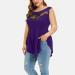 Women's Plus Size Short Sleeve Lace V-Neck Swing Hem Top - Solid Color Ruffled Blouse - Buy Online on GoSupps.com