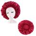 Buy 2 Piece Satin Sleep Hat Set for Women - Adjustable Silk Caps for Hair Care & Health - Buy Online on GoSupps.com