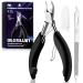 Toe Nail Clipper for Ingrown or Thick Toenails Toenails Trimmer and Professional Podiatrist Toenail Nipper for Seniors with Surgical Stainless Steel Surper Sharp Blades Lighter Soft Handle Black