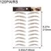 120 Pairs Eyebrow Tattoos Stickers Eyebrow Water Transfers Stickers Hair-Like Waterproof Eyebrow Stickers for Brow Grooming Shaping brown - Buy Online on GoSupps.com