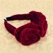 QTMY Velvet Rose Flower Headband - Vintage Elastic Hair Hoop for Women & Girls - Buy Online on GoSupps.com
