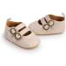 Baby Anti-Slip First Walking Shoes | Soft Sole Toddler Sneakers for Boys and Girls | Infant PU Leather Prewalkers with Sock | Beige 19 | 6-12 Months - Buy Online on GoSupps.com