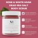 Amira Beauty Dead Sea Salt Body Scrub - Foaming Shower Exfoliant with Organic Essential Oils | 7 OZ Rose & White Musk - Exfoliate & Moisturize Skin | International Shipping - Buy Online on GoSupps.com