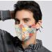 Novotel Face Mouth Cover Reusable Washable Cotton Half Cloth Face Adjustable Ear Loops Orange Flower - Buy Online on GoSupps.com