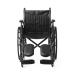 Guardian K1 Wheelchair 18" vinyl wheelchair with swing-back length arms and elevating leg rests Nylon Wheelchair 18" Wide Black