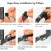 LECART 6 Pcs Rechargeable LED Aircraft Strobe Lights | 7 Colors Anti Collision Light for Motorcycle, Car, E-Bike, Drone, RC Boat, Bicycle - Buy Online on GoSupps.com