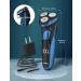 CITHOT Electric Razor Men 3D Rechargeable Rotary Beard Shaver Trimmer with Pop-up Trimmer LCD Display Travel Lock and Washing Reminder Wet Dry IPX7 Waterproof Battery Razor Blue - Buy Online on GoSupps.com