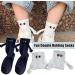 Kelewoo Hand In Hand Couple Socks - 3D Funny Magnetic Hand-Holding Design - Mid-Tube Black Socks - 2 Pairs - Buy Online on GoSupps.com