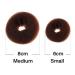 Careforyou Hair Doughnut for Kids - Ballet Hair Knot Ring-Shaped 2-Piece Set in Small & Medium Brown - Perfect for Girls' Hairstyles - Buy Online on GoSupps.com