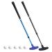 Asyxstar Mini Golf Putter - Golf Putters for Men Right Handed Golfers or Left Handed Golf Putter for Kids and Womens Mini Golf Clubs Set - Two-Way Adjustable Length putters with 5 Golf Practice Ball Black+Blue