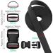 6 Yards Black Nylon Webbing Strap Set with Plastic Buckles, Tri-glide Slides, and Metal D Rings - 3/4 Inch - Buy Online on GoSupps.com