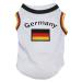 Petitebelle Germany & Flag Puppy Dog Shirt (White/Germany Hem X-Small) White/Germany Hem X-Small