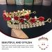 Lurrose Crystal Red Bridal Tiara Crown with Necklace and Earring - Perfect for Wedding, Pageant, Birthday Party - Queen Crown Headband for Women and Girls - Buy Online on GoSupps.com
