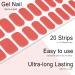 Foyute Semi Cured Gel Nail Strips 20 Pcs Soft Self-Adhesive Gel Nail Polish Wraps Sticker for Salon-Quality Manicure Set Long Lasting Easy to Apply & Remove Nail File & Wooden Stick (Orange) - Buy Online on GoSupps.com