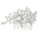 Angoily Flower Hair Comb Bridal Hair Side Comb Rhinestone Headpiece Flower Hair Accessories Hair Accessories for Women Hair Combs for Women Tiara Miss The Flowers Hairpin - Buy Online on GoSupps.com