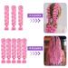 Aomig 24 Light Pink Braids Extensions - Kanecalon Synthetic Hair for Box Braids | Afro Braiding & Party Look - 1 Bundle - Buy Online on GoSupps.com