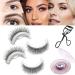 Accurateg Reusable Self Adhesive Eyelashes Accurate Reusable Self Adhesive Eyelashes Waterproof Natural Accurateg.At07 Eye S Lashes Accurate Eyelashes Reusable Magnetic Eyelashes (MIX 3pc)(Natural Natural 2pc