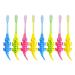 Minkissy 8st Cartoon-Tier-toothbrush sensitive toothbrushes tooth toys for oral care Massing toothbrush cartoon toothbrush baby toothbrush wood child pbt small head stick stick