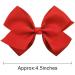 2 Pack Red Grosgrain Ribbon Hair Bows Clips for Baby Girls - 4.5 Inch Alligator Clips for Infants, Toddlers, Kids - Buy Online on GoSupps.com