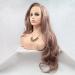 Drag Queen Synthetic Lace Front Wigs - Smoky Pink & Milky Lavender | Natural Hairline | Long Wave Cosplay Wigs for Women - 26 - Buy Online on GoSupps.com