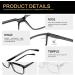 Blue Light Blocking Gaming Glasses 2Pack - Anti Glare, Reduce Eyestrain - Men/Women - Black/Clear - Buy Online on GoSupps.com