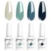 Vishine 4Pcs Gel Nail Polish - Grey Green Beige Aquamarine Color Soak Off UV LED Nail Gel Polish Nail Art Starter Manicure Salon DIY at Home 8ml 4 Colour-C016