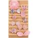 Baby Girls Nylon Bow Flower Tiara Headbands for Newborn Toddlers - 10 pcs Set in Pink - Buy Online on GoSupps.com