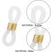 HUIHUIBAO 20 Pieces Eyeglass Chain Ends  Adjustable Spring Rubber Ends Connectors for Eye Glasses Holder Necklace Chain Strap  Gold and Silver Ring (Clear) - Buy Online on GoSupps.com