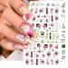 10 Sheets Spring Flower Nail Art Stickers - Self-Adhesive Black & White Floral Designs for Manicure - Perfect Nail Decoration for Women & Girls - Buy Online on GoSupps.com